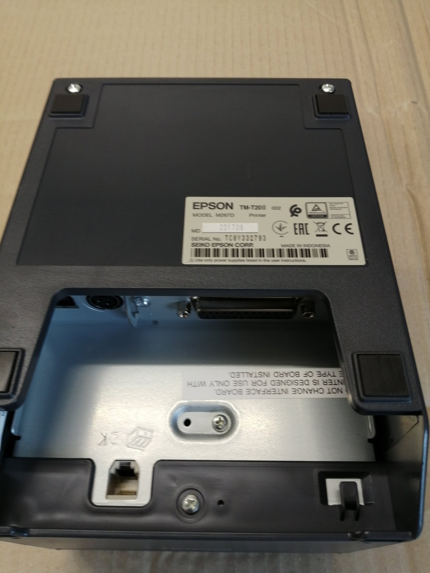 EPSON M267D THERMAL PRINTER WITH CENTRONIC PORT  ( TM-T2011 USED NO PSU )