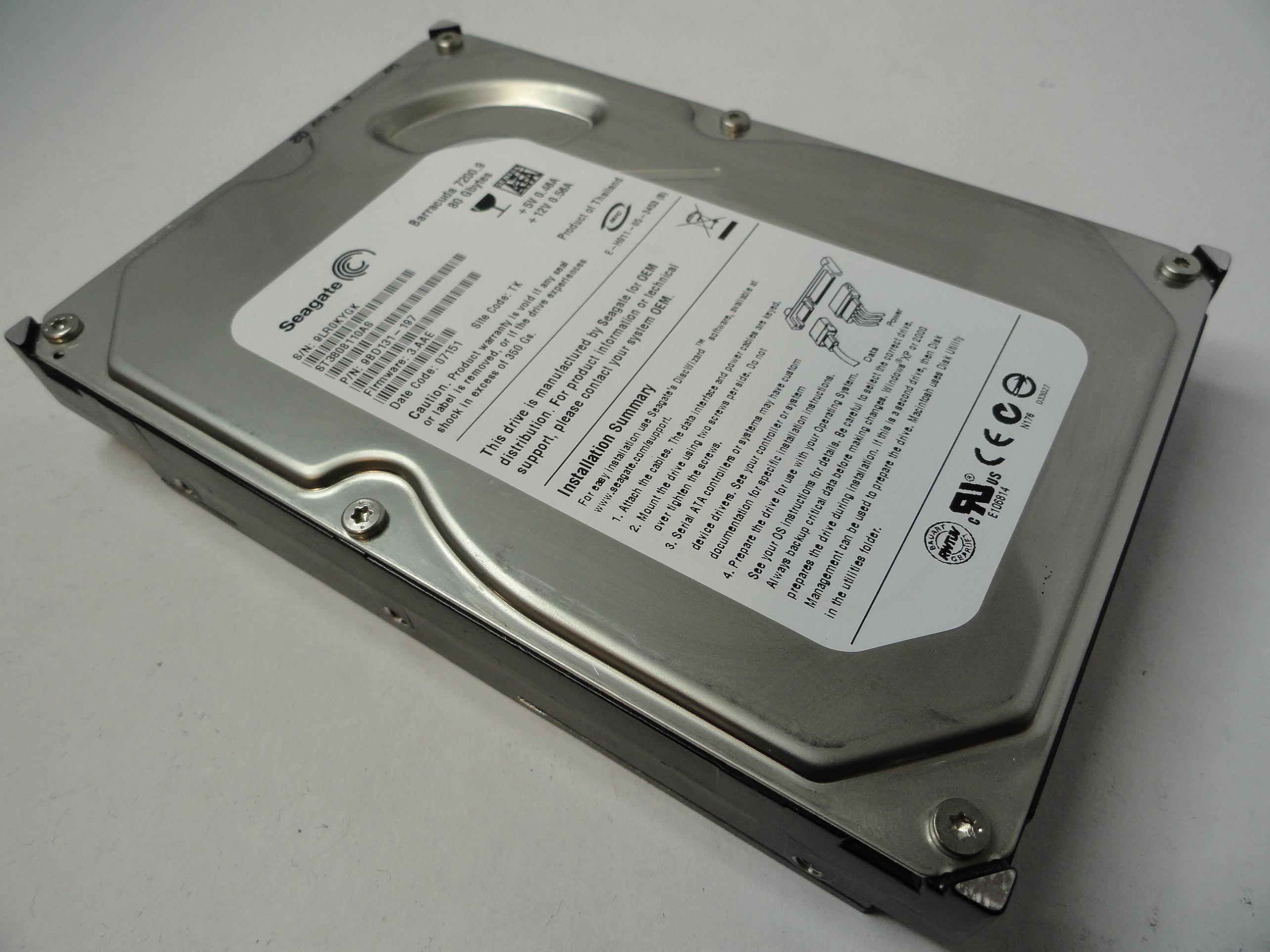 PR19632_9BD131-197_Seagate 80GB SATA 7200rpm 3.5in HDD - Image3