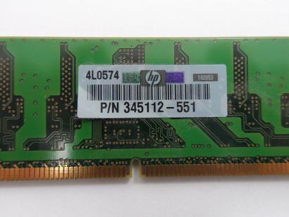 Infineon HP 512MB PC2-3200 DDR2-400MHz ( HYS72T64000HR-5-A 345112-551 ) REF
