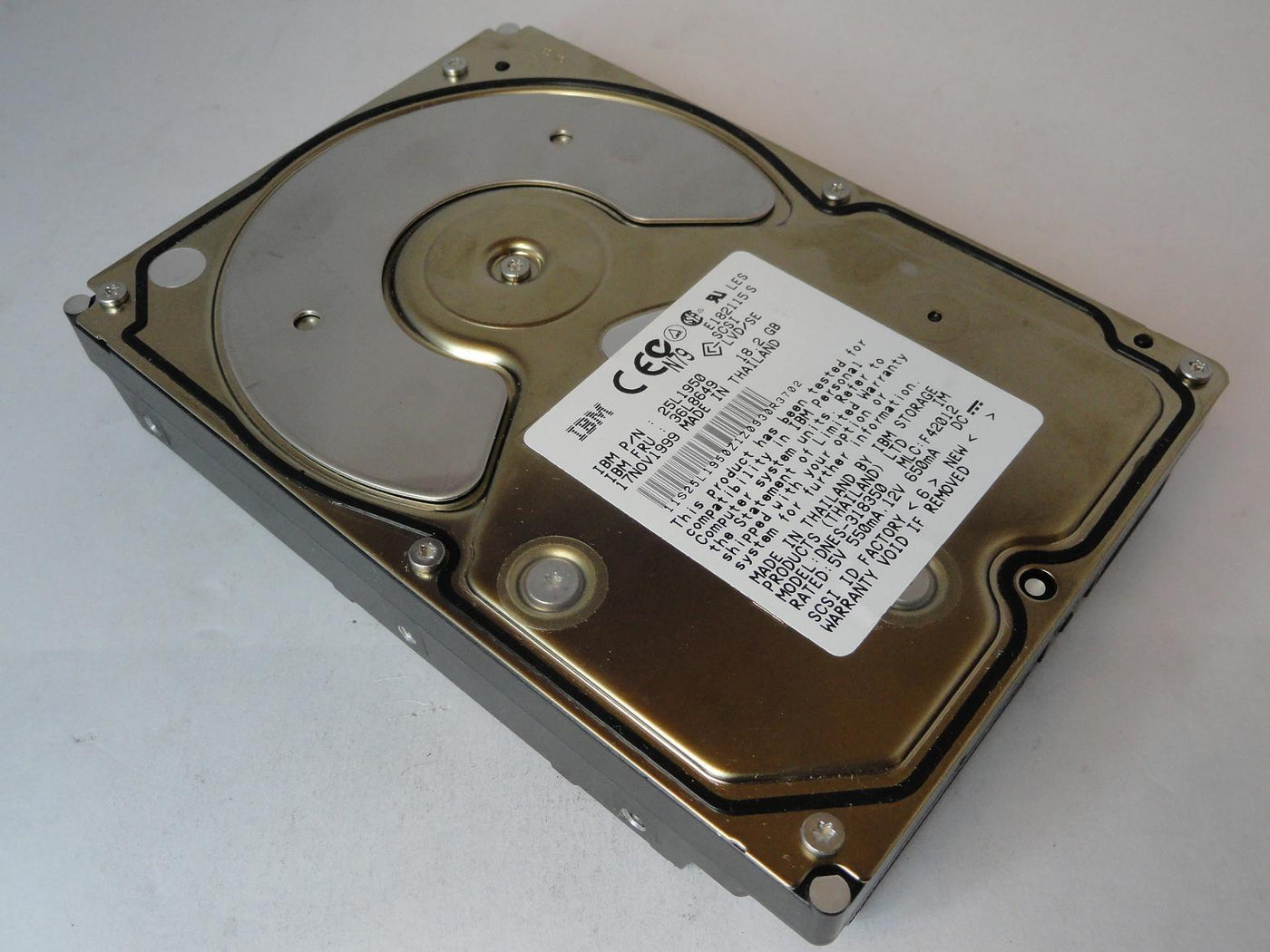 25L1950 - IBM 18GB SCSI 68 Pin 7200rpm 3.5in HDD - Refurbished