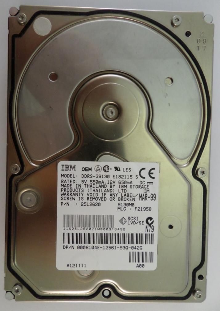 MC0750_25L2620_IBM Dell 9.1GB SCSI 68 Pin 7200rpm 3.5in HDD - Image2