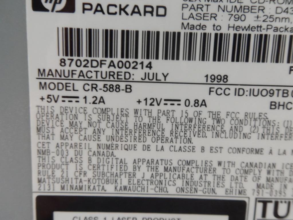 PR03212_CR-588-B_HP/Panasonic CD ROM 32x IDE Grey - Image3