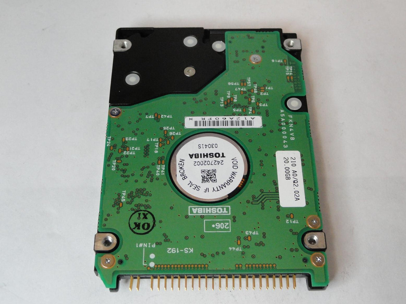 PR03516_HDD2168_Toshiba 20GB IDE 4200rpm 2.5in Laptop HDD - Image2