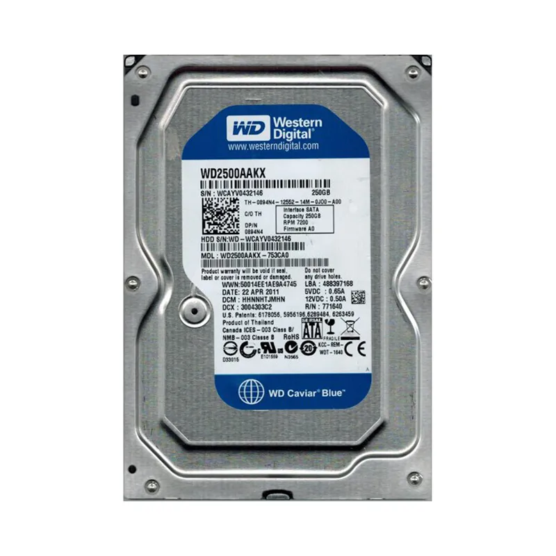 Western Digital Dell 250GB SATA 7200rpm 3.5in HDD ( WD2500AAKX-753CA0 894N4 0894N4 ) REF