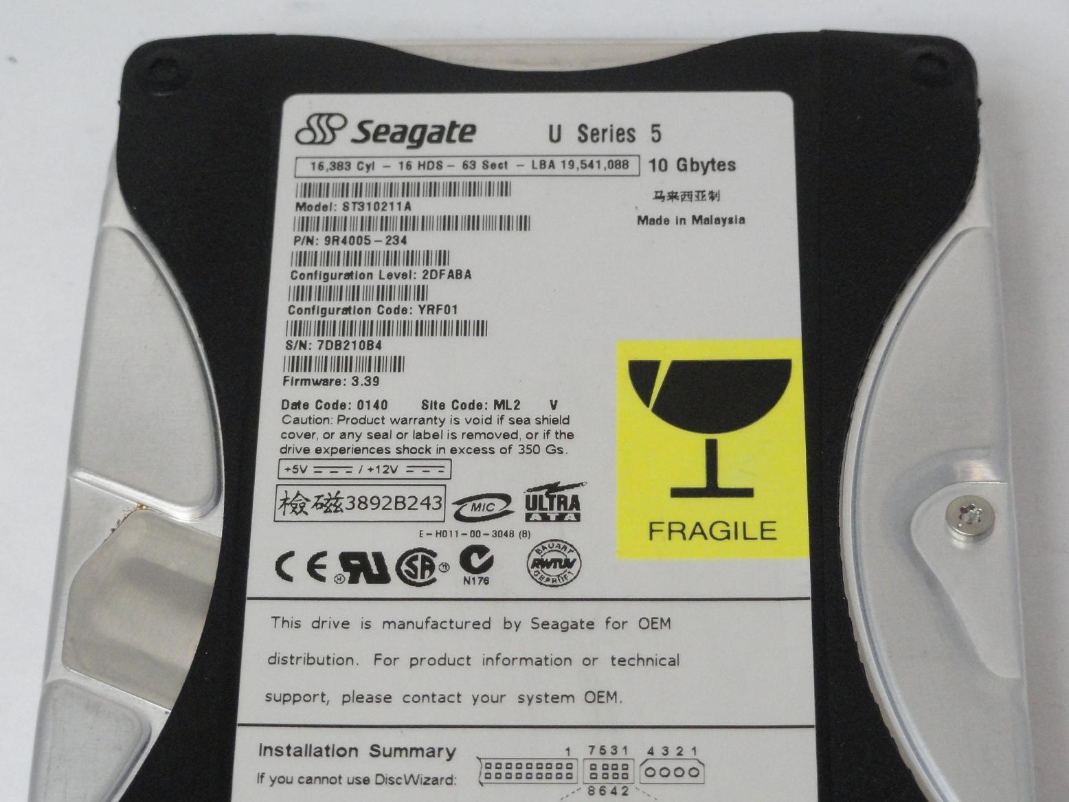 PR12973_9R4005-234_Seagate 10GB IDE 5400rpm 3.5in HDD - Image3