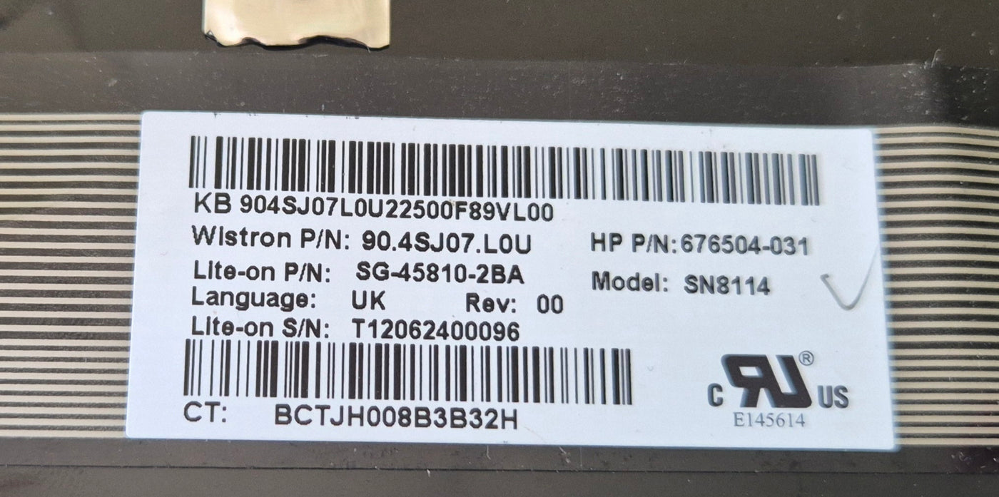 HP Probook 4540s UK Laptop Keyboard ( 676504-031 90.4SJ07.L0U SG-45810-2BA SN8114 ) USED