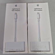 2x Apple A1439 Lightning to VGA Adapter ( MD825ZM/A ) NOB