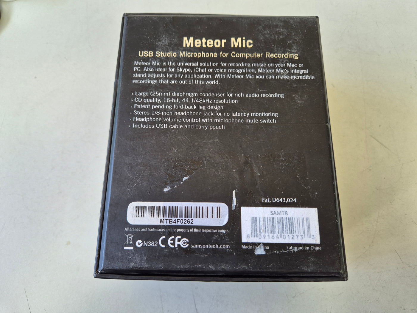 Samson Meteorite USB Condenser Microphone Titanium Black - USED Like New