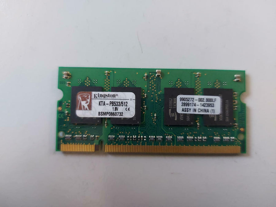 Kingston 512MB DDR2-533MHz PC2-4200 non-ECC Unbuffered 200-Pin SoDimm ( KTA-PB533/512 9905272-002 ) REF
