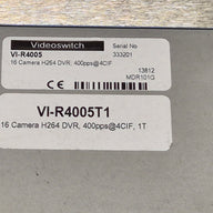 VideoSwitch Vi-R4000 16 Camera 1TB Net Recorder CCTV DVR - Missing key to drive caddy - password reset ( Vi-R4005T1 ) USED