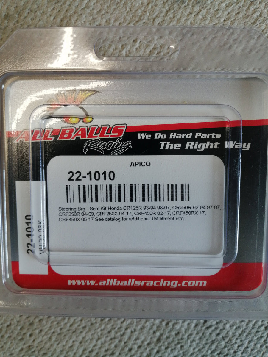 ALL BALLS RACING MOTORCYCLE STEERING BEARING SEAL KIT HONDA ( 22-1010 NEW )