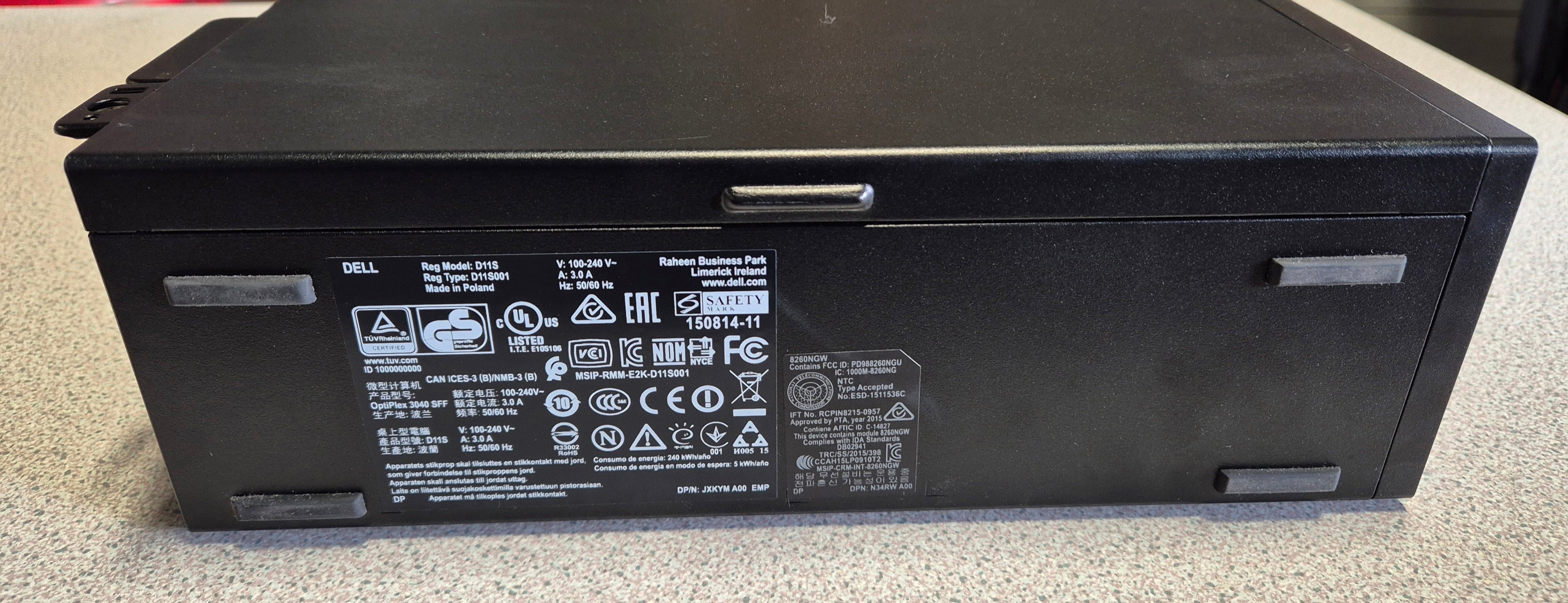 Dell Optiplex 3040 SFF 500GB HDD 4GB RAM i3-6100 3.7GHz Win10 PC ( D11S001 ) USED