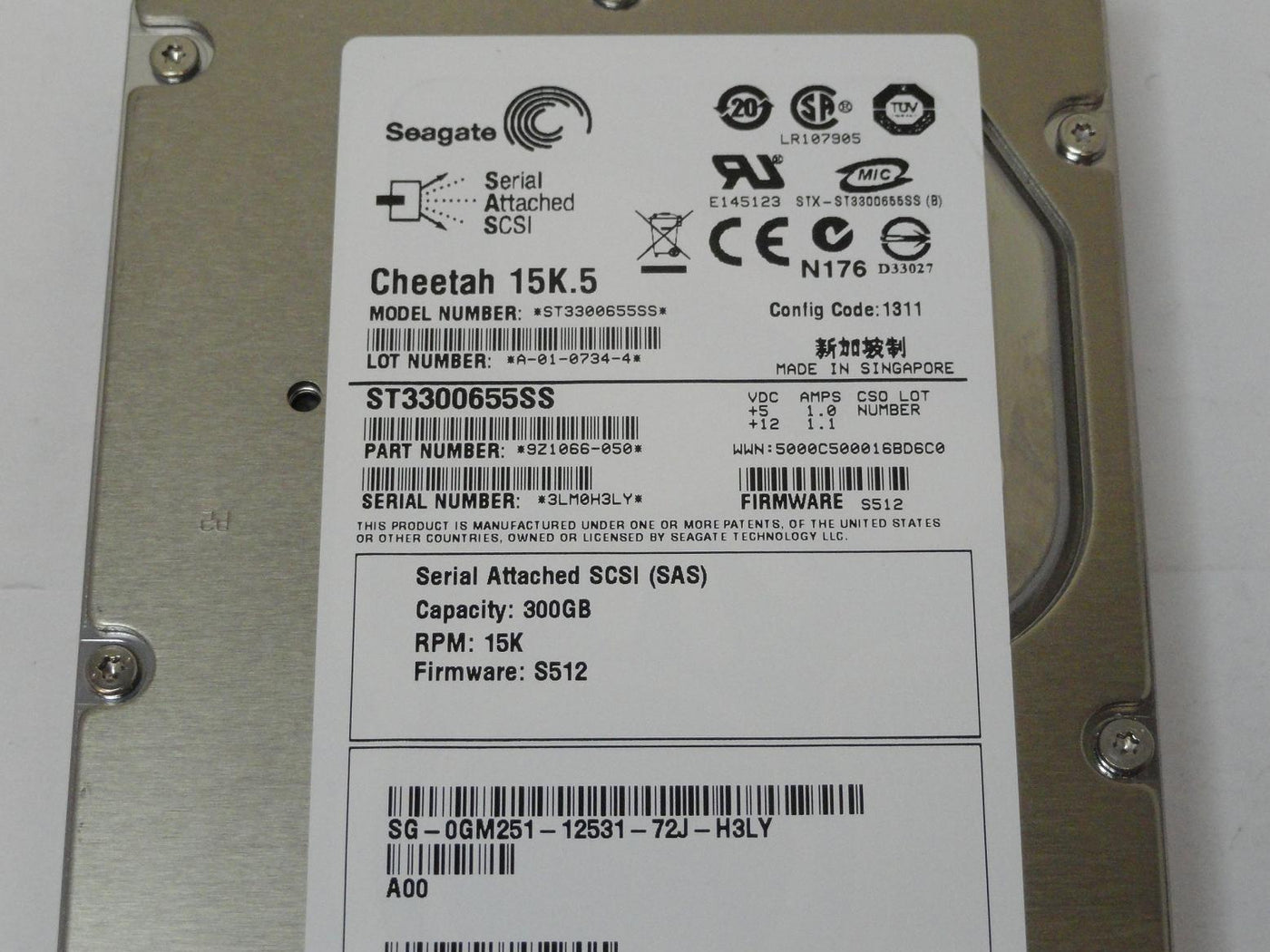PR13198_9Z1066-050_Seagate Dell 300GB SAS 15Krpm 3.5in HDD - Image3