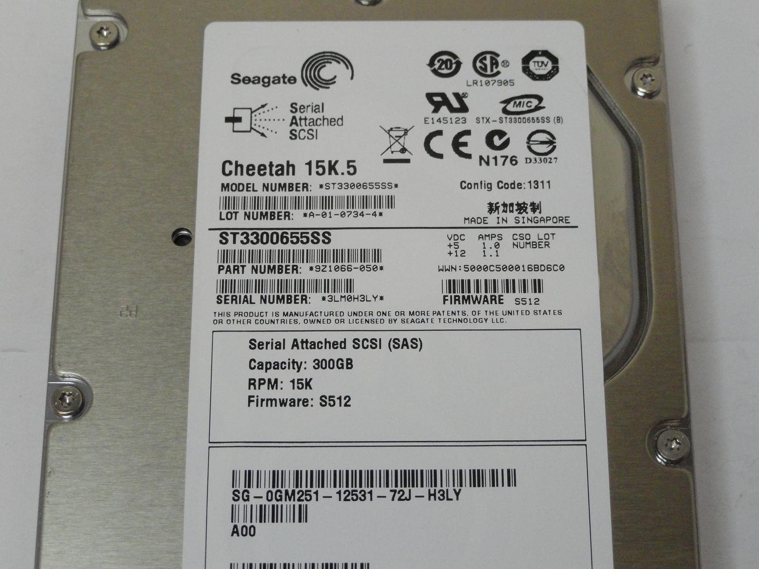 PR13198_9Z1066-050_Seagate Dell 300GB SAS 15Krpm 3.5in HDD - Image3