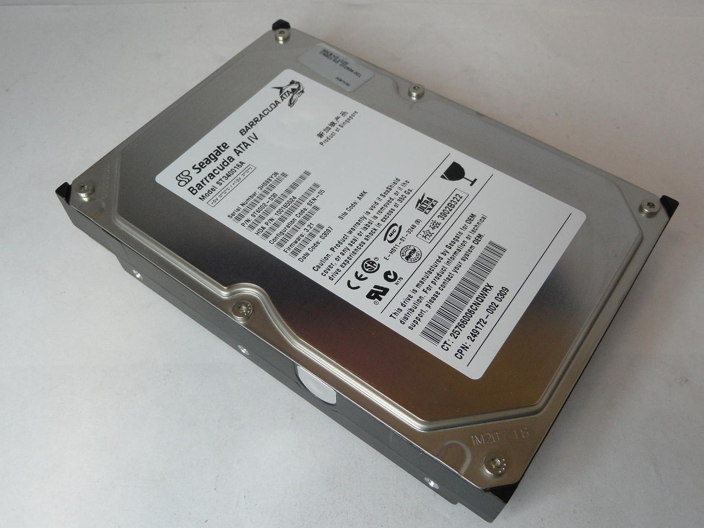PR22993_9T6002-030_Seagate Compaq 40Gb IDE 7200rpm 3.5in HDD - Image3