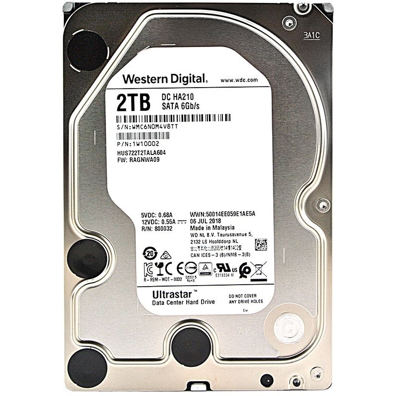 Western Digital Ultrastar 2TB SATA 6Gb/s 7200RPM 3.5" HDD ( 1W10002 HUS722T2TALA604 ) REF