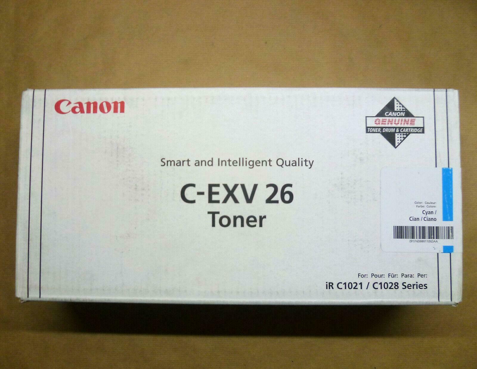 Canon C-EXV26 Cyan Toner Cartridge ( 1659B011 AA ) NEW OLD STOCK FINAL SALE