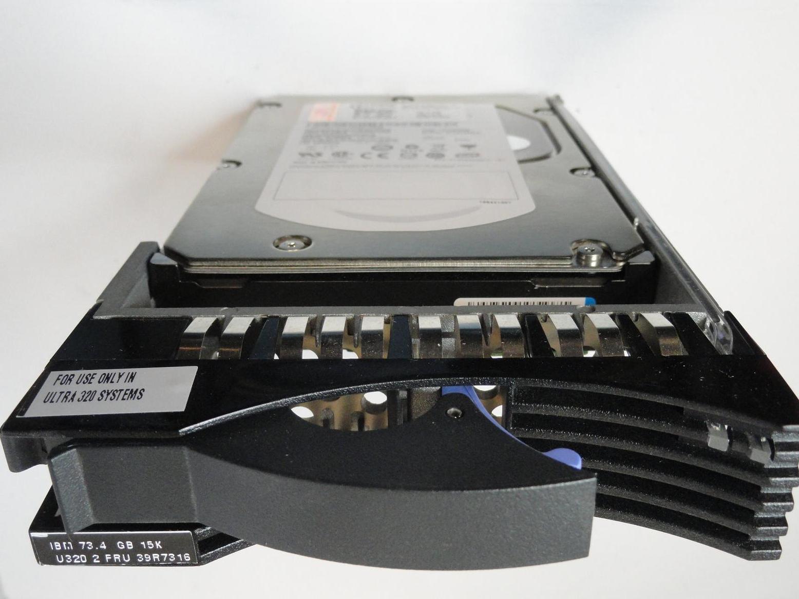 Seagate IBM 73.4GB SCSI 80 Pin 15Krpm 3.5in HDD in Caddy ( ST373455LC 9Z3006-039 26K5825 39R7316 40K1027 ) USED