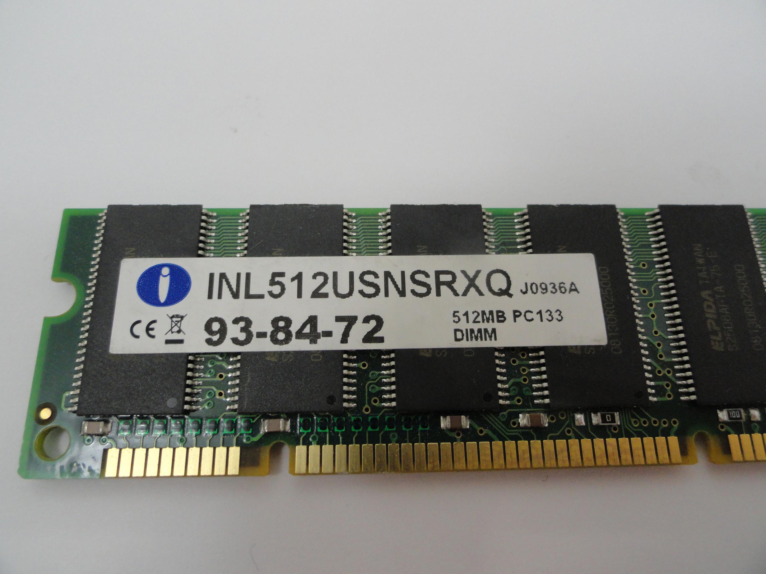 Integral 512Mb PC133 SDRAM RAM Module ( INL512USNSRXQ ) REF