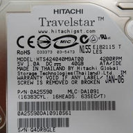 PR02161_0A25590_Hitachi 40GB IDE 4200rpm 2.5in HDD - Image2