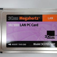 16-0229-000 - 3Com 3CCFE574BT Megahertz 10/100 LAN PC Card - Refurbished