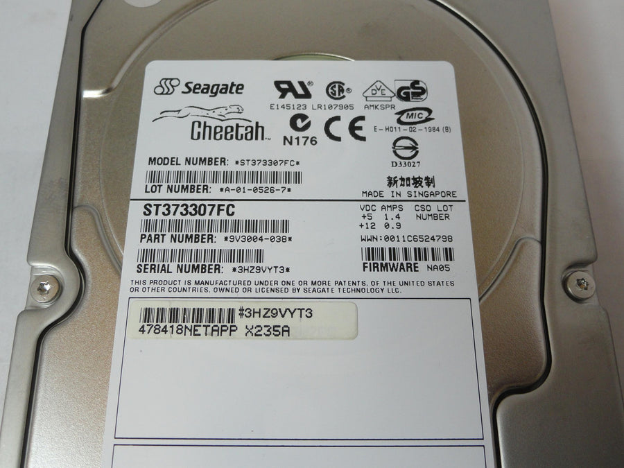 PR21308_9V3004-038_Seagate NetApp 73Gb FC 10Krpm 3.5in HDD - Image2