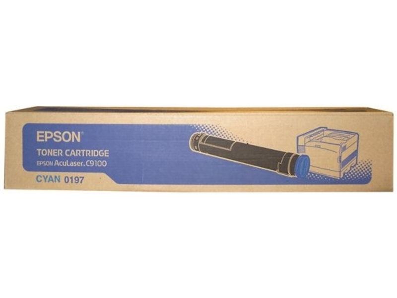Epson Aculaser C9100 laser Cyan toner cartridge ( C13S050197 ) NOB FINAL SALE
