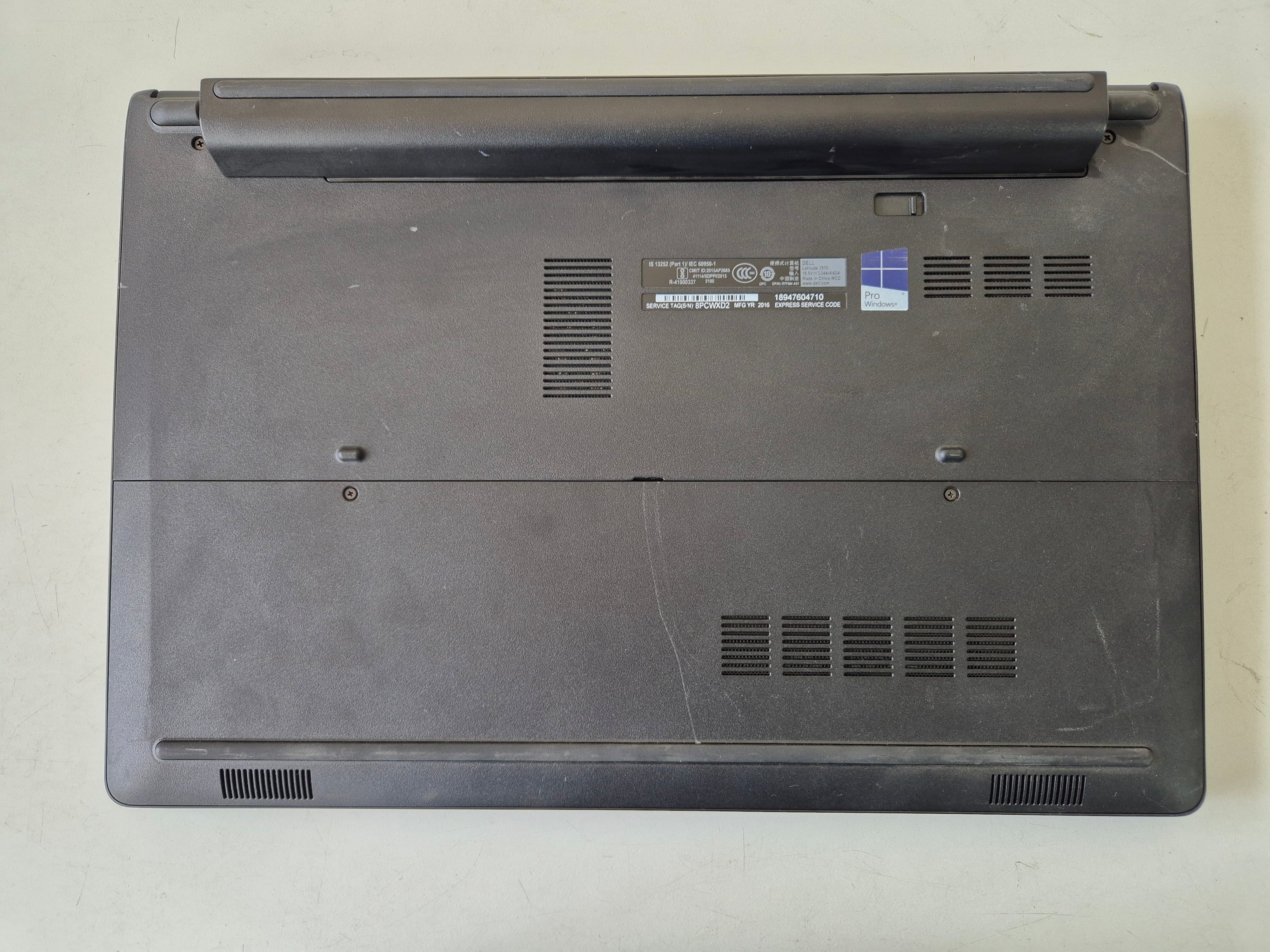 Dell Latitude 3570 500GB HDD 4GB RAM i5-6200U 2.40GHz Win10 15.6" USED BATTERY NOT HOLDING CHARGE
