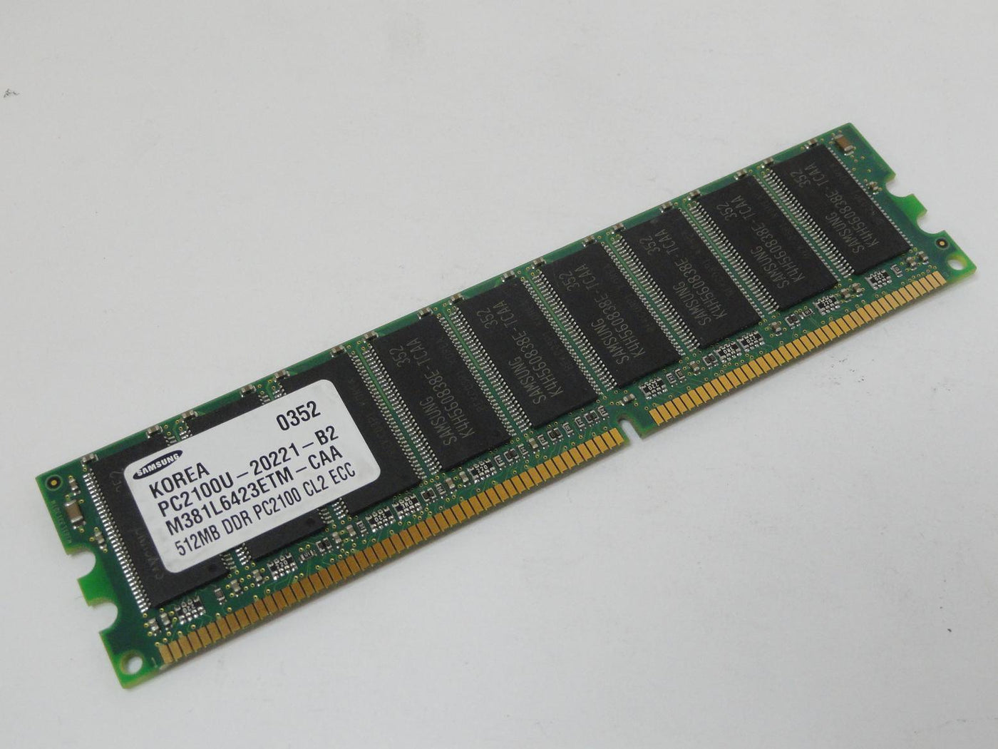 PC2100U-20221-B2 - Samsung 512MB PC2100 DDR-266MHz ECC Unbuffered CL2.5 184-Pin DIMM Memory - Refurbished