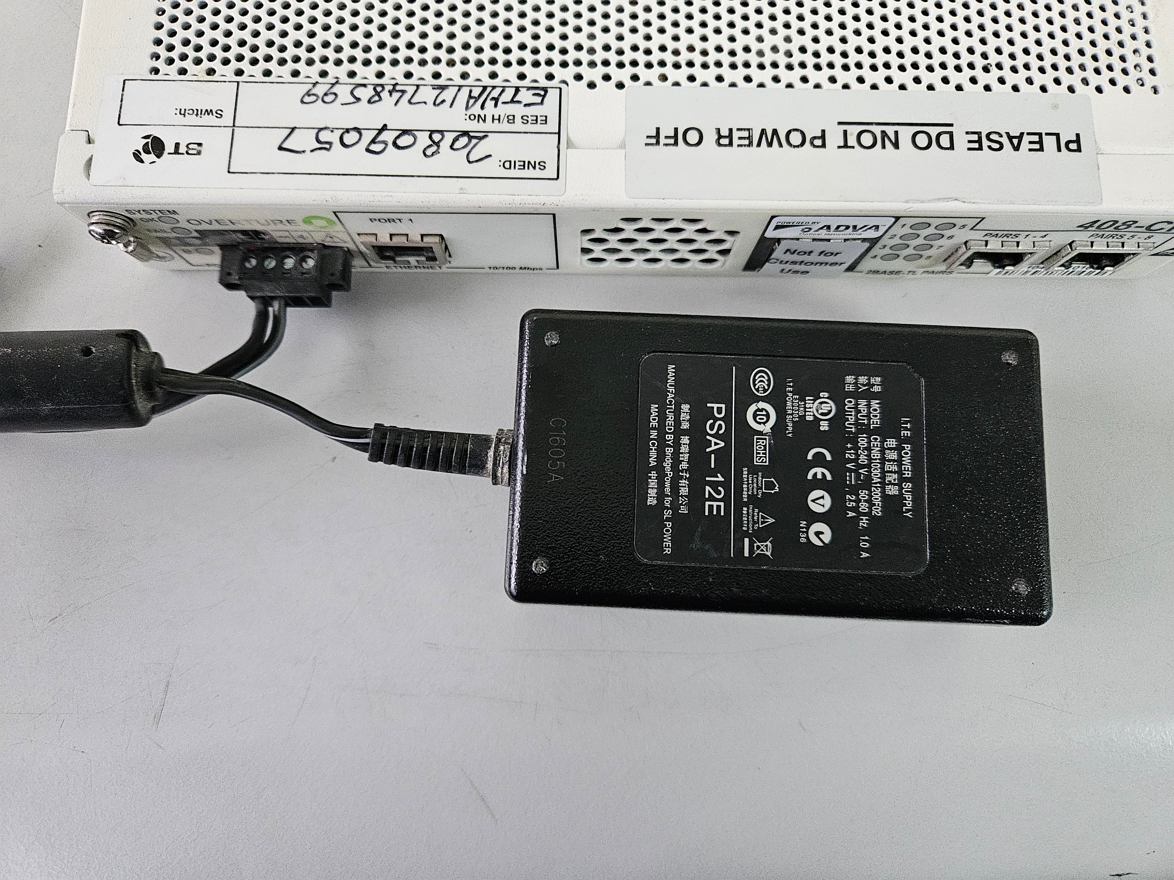 Overture Network High Speed Enterprise Ethernet Modem W/PSU ( HN408-CP-1E 920401-2005-07 ) USED