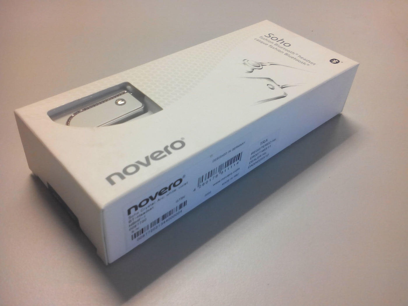 Novero Soho Crystal Arc Bluetooth Headset - White / Violet - PC User | PC Parts And Spares | FREE UK DELIVERY