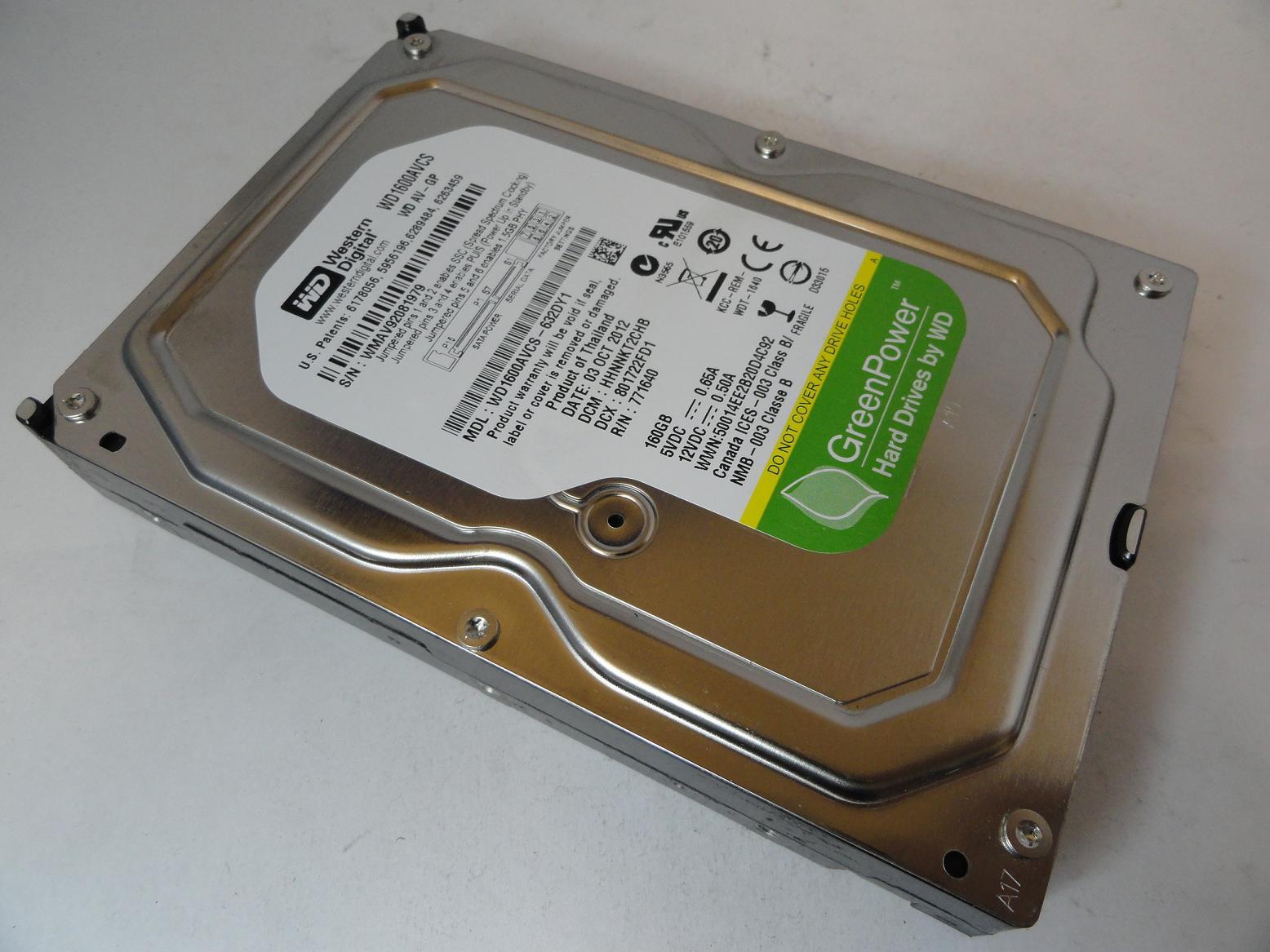 WD1600AVCS - Western Digital 160GB SATA 5400rpm 3.5in HDD - ASIS