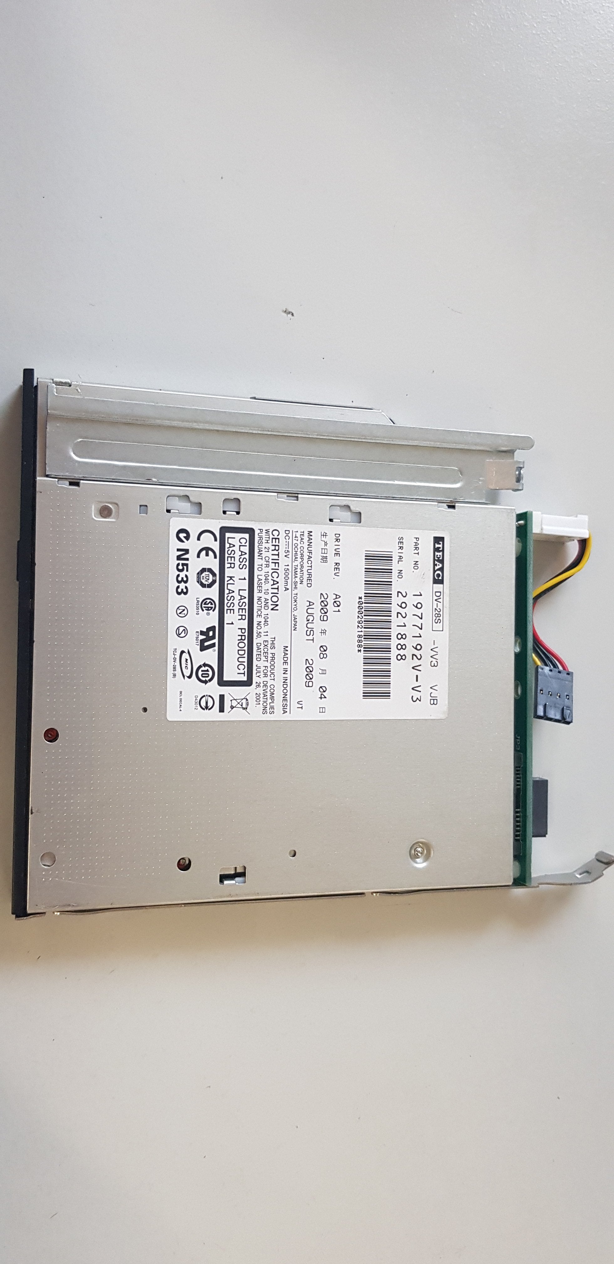 TEAC DV-28S-W SATA DVD-ROM Drive ( 1977192v-v3)