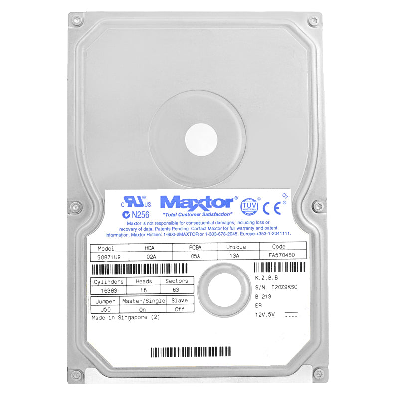 Maxtor 8.4GB IDE 5400rpm 3.5in HDD ( 90871U2 ) USED