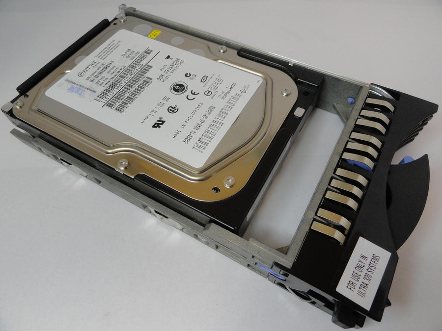 Fujitsu IBM 73.4GB SCSI 80 Pin 15Krpm 3.5in HDD in caddy ( CA06560-B25900BA MAX3073NC 26K5245 90P1384 90P1381 ) USED