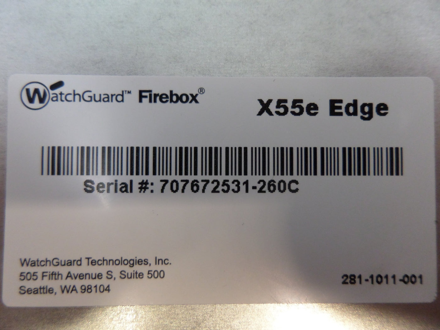 WatchGuard XP2E6 Firebox X55e Edge