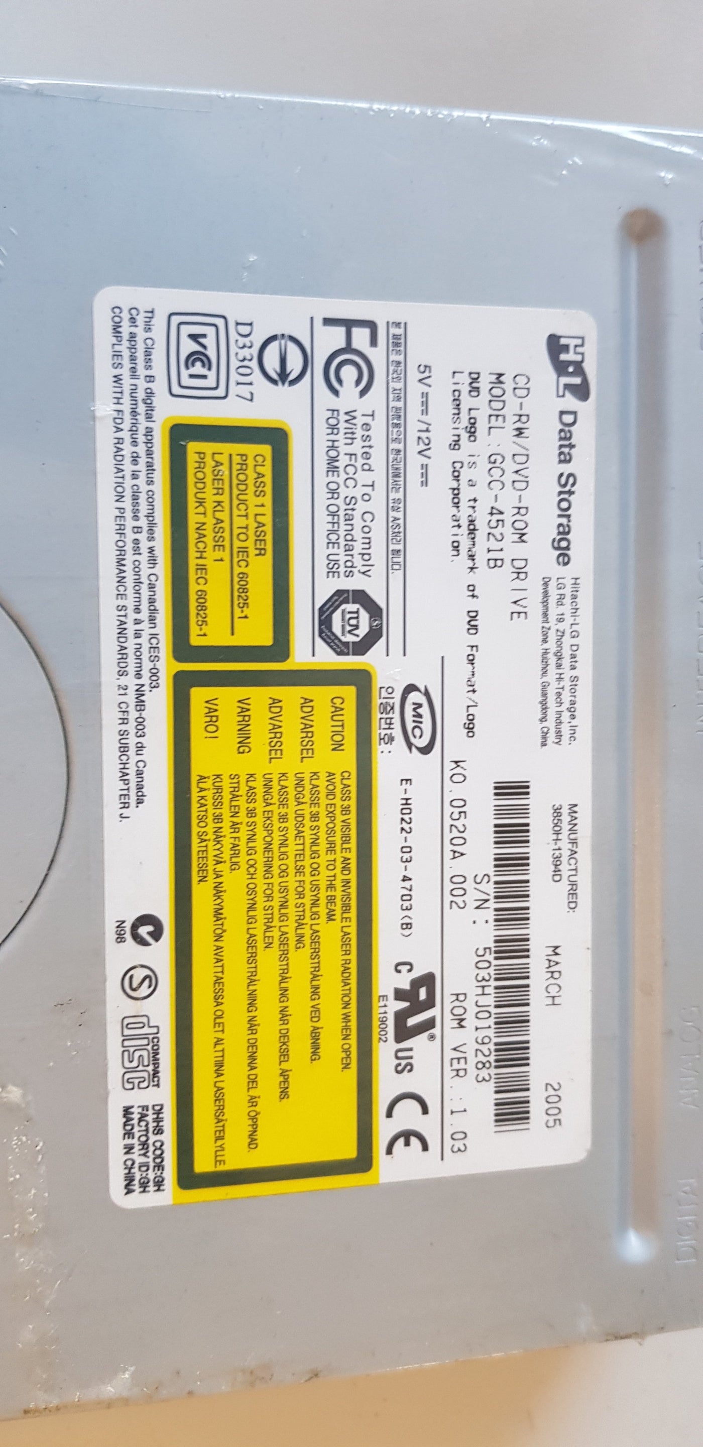 H.L Data Storage CD-RW/DVD ROM Black ( GCC-4521B     H.L Data Storage )