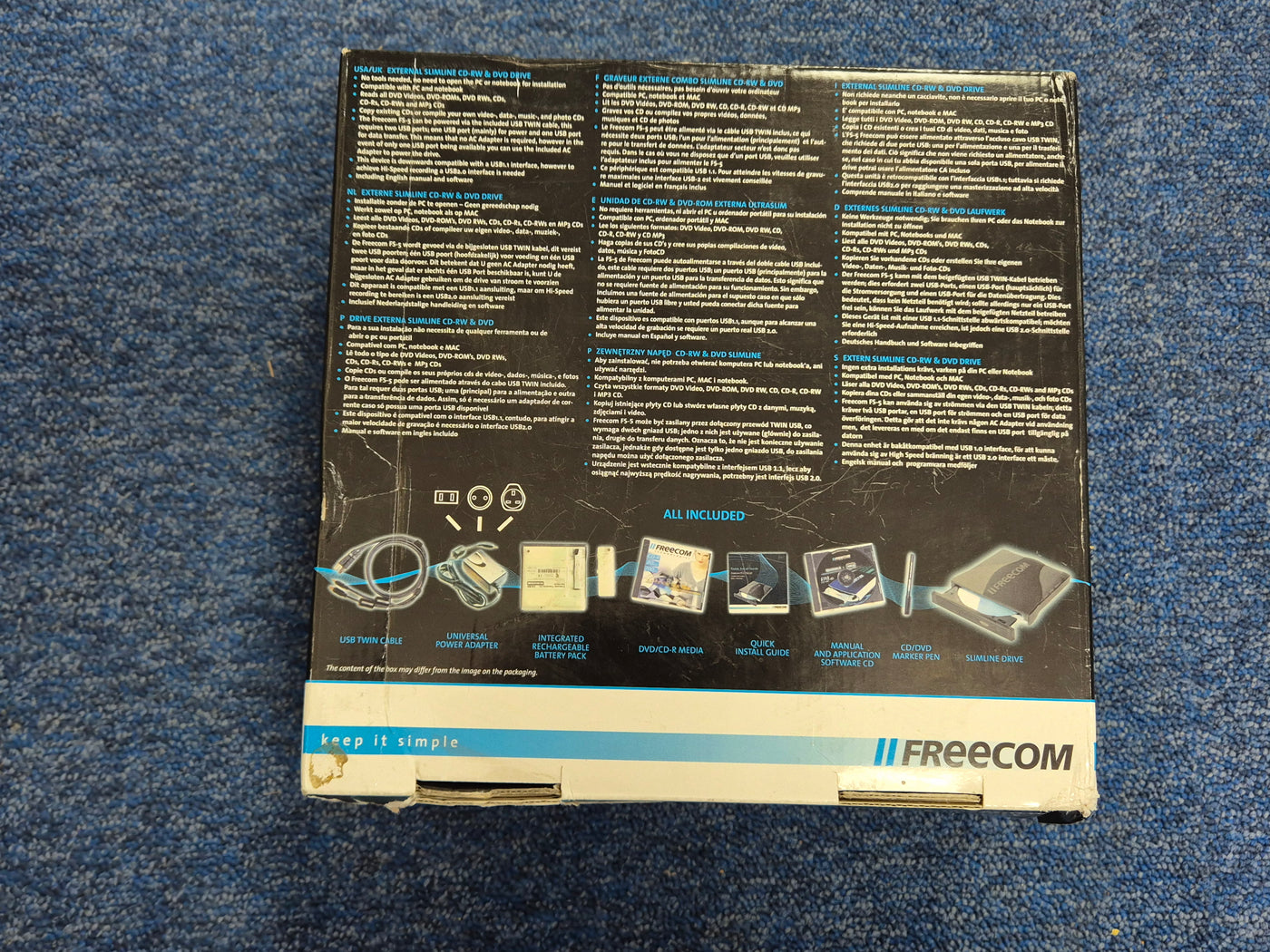 Freecom FS-5 External CD-RW/DVD Combo Drive ( 27824 ) NOB