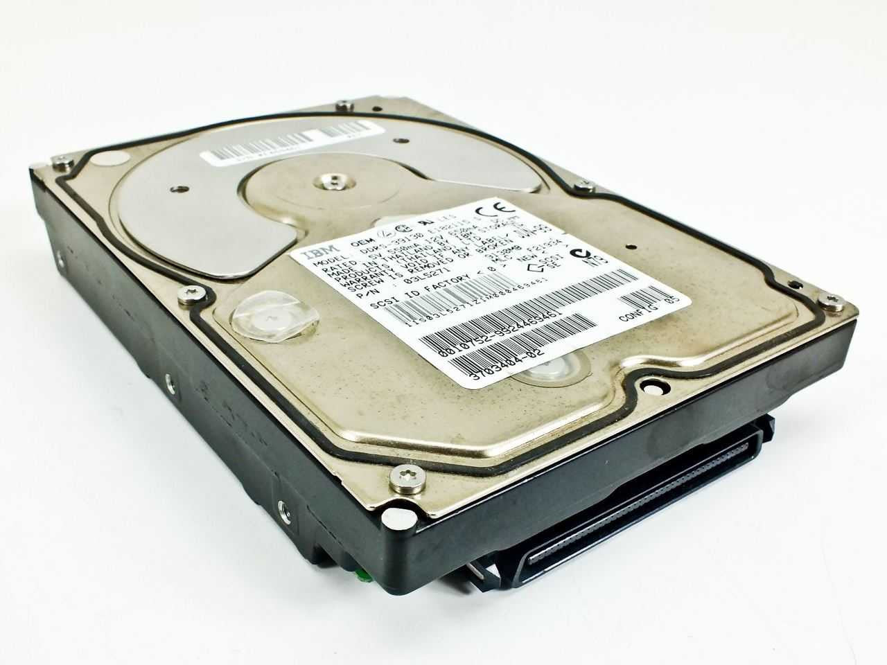 IBM Sun 9.1GB SCSI 80pin 7200rpm 3.5in HDD ( 03L5271 DDRS-39130 370-3404-02 3703404-02 ) REF