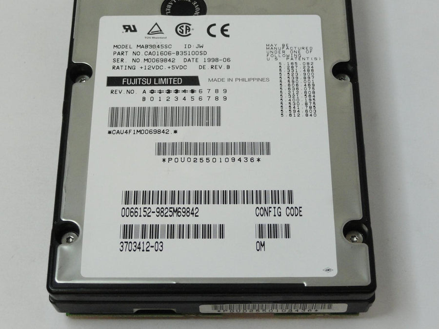PR12869_CA01606-B35100SD_Fujitsu Sun 4.3GB SCSI 80 pin 7200rpm 3.5in HDD - Image2