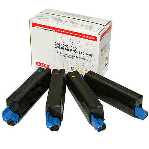 OKI Rainbow Toner Kit CMYB ( 42403006 ) NOB FINAL SALE