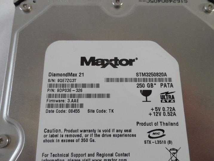 PR13406_9DP03E-326_Maxtor 250GB IDE 7200rpm 3.5in HDD - Image4