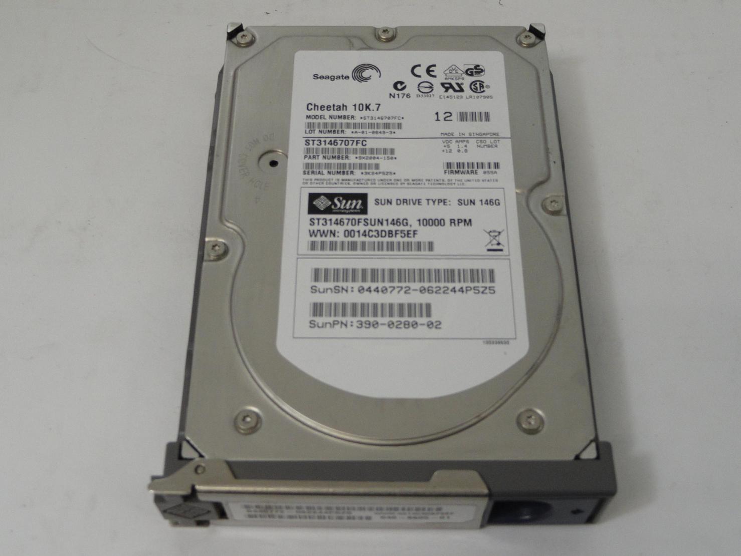 PR06316_9X2004-150_Seagate Sun 146GB Fibre Channel 10Krpm 3.5in HDD - Image4