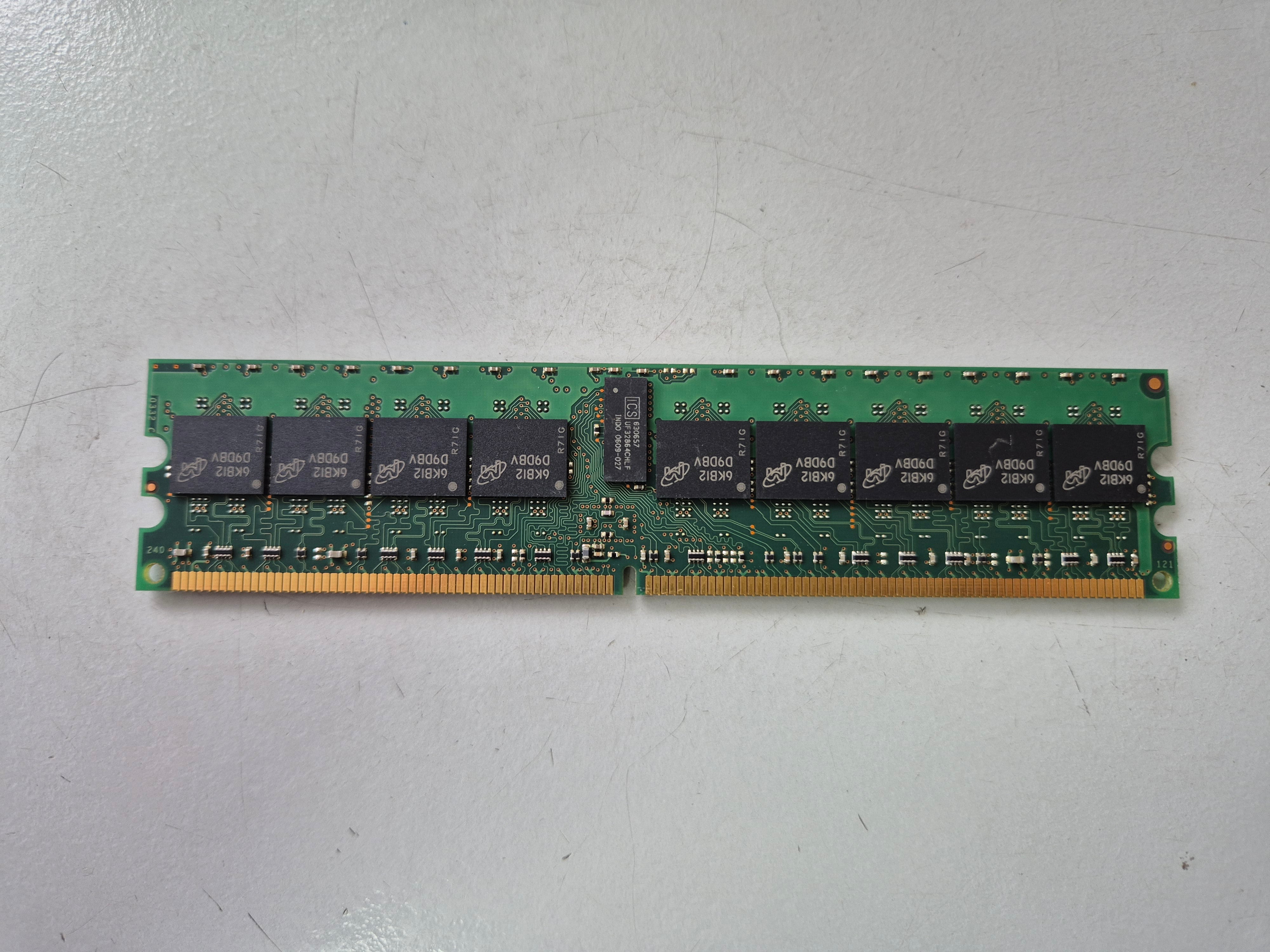 Micron IBM 1GB DDR2-400MHz PC2-3200 ECC Reg CL3 240-Pin DIMM ( MT18HTF12872Y-40EB3 38L5915 39M5809 39M5808 ) REF