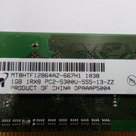 PR25339_MT8HTF12864AZ-667H1_Micron 1GB PC2 5300 DDR2 667MHz 240 Pin DIMM - Image2