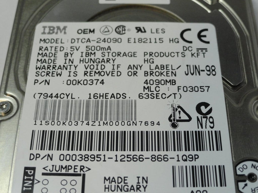 PR20151_00K0374_IBM Dell 4Gb IDE 4200rpm 2.5in HDD - Image2