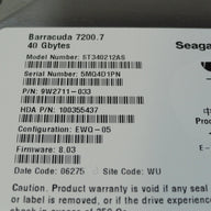 9W2711-033 - Seagate Dell 40GB SATA 7200rpm 3.5in Barracuda 7200.7 HDD - Refurbished