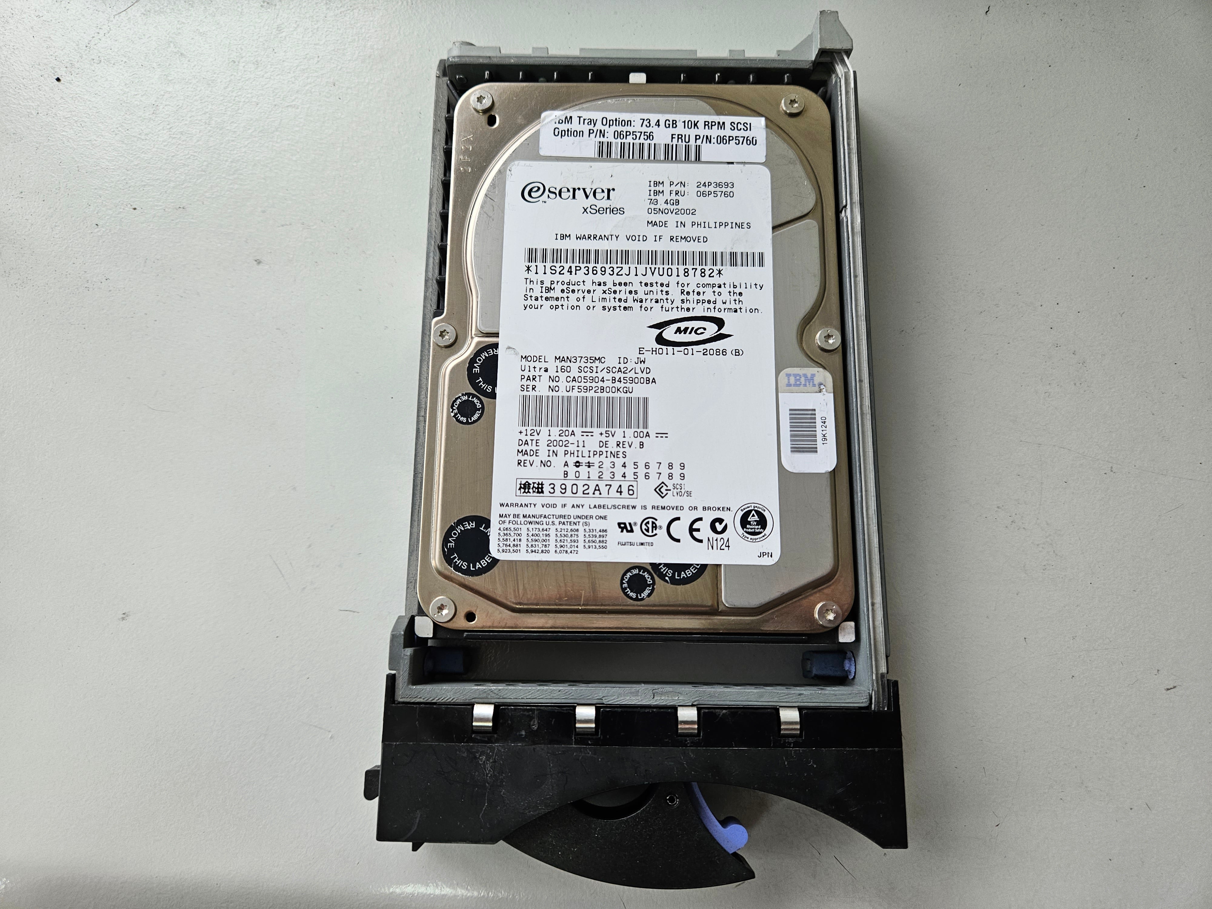 390-0106 73.4GB - 10，000RPM Disk Drive-