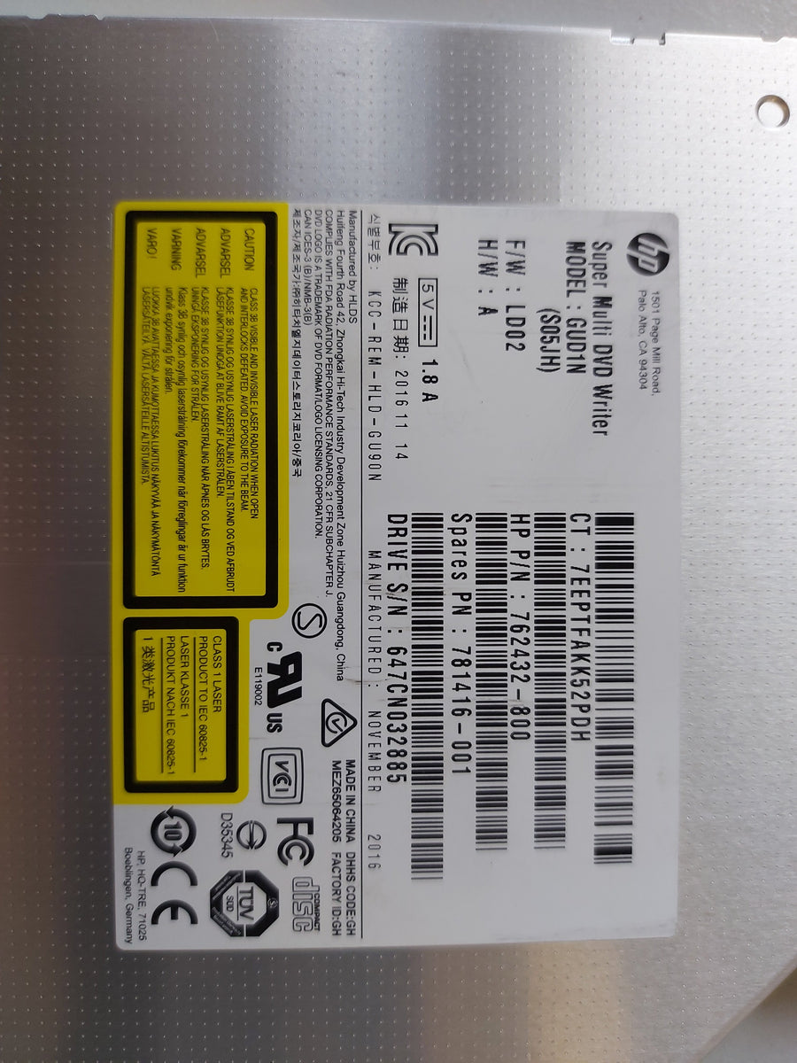 HP Super Multi DVD Writer GUD1N (S05JH) F/W: LD02 H/W: A (762432-800  781416-001)