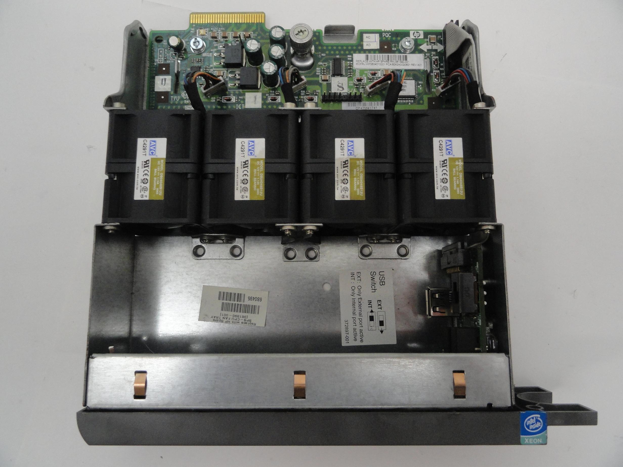 361390-001 - HP Proliant DL360 Front Fan Tray Assembly - Refurbished